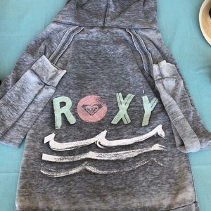 Roxy hoodie sweatshirt size small gray